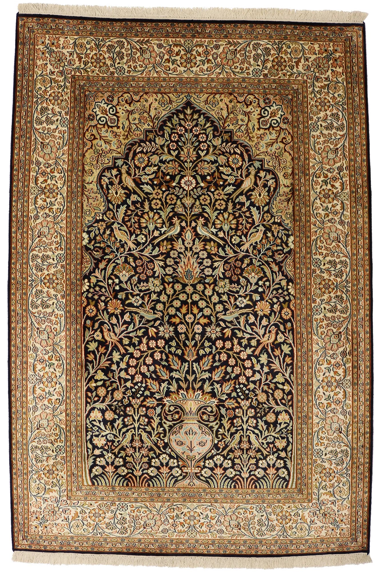 Kashmir silkki-matto 125 X 186 cm
