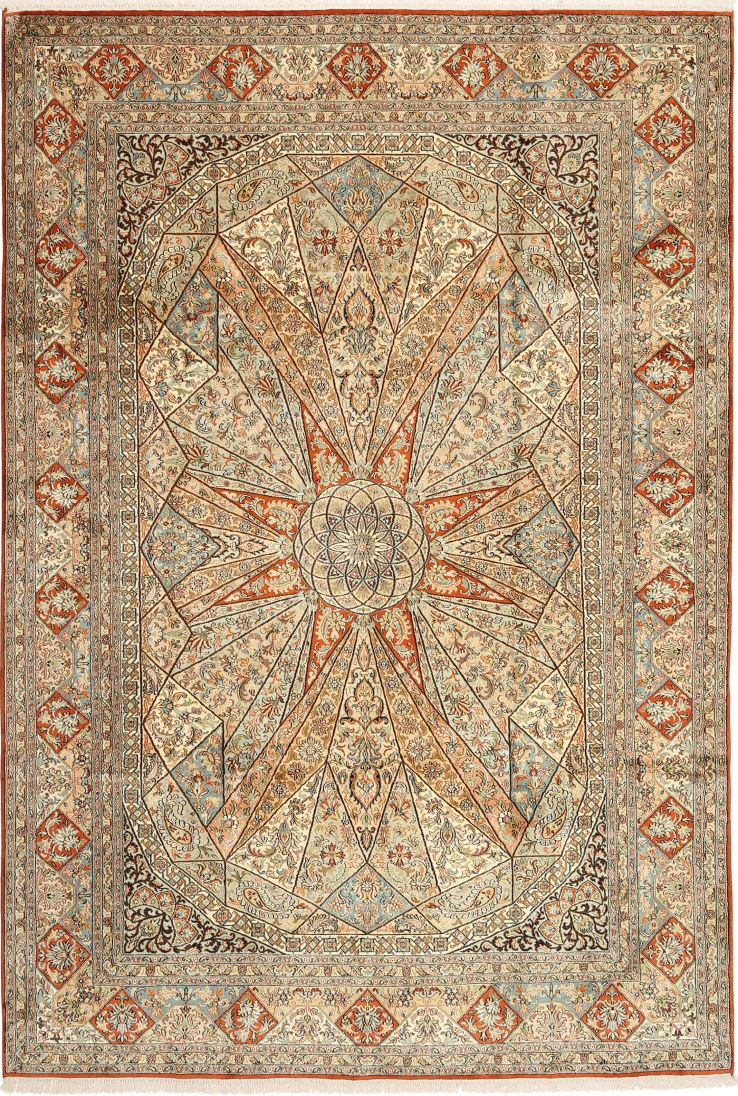 Kashmir silkki-matto 191 X 279 cm