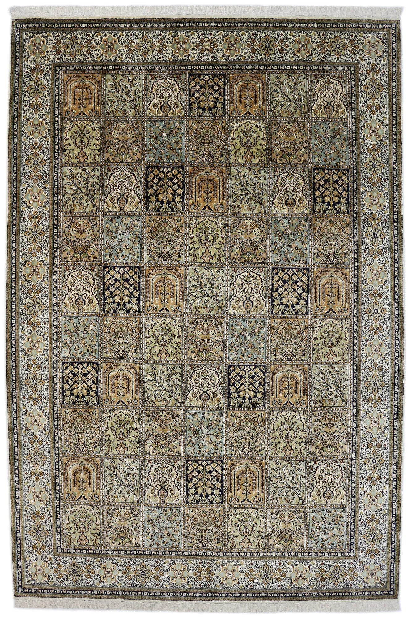 Kashmir silkki-matto 214 X 304 cm Aitomatto