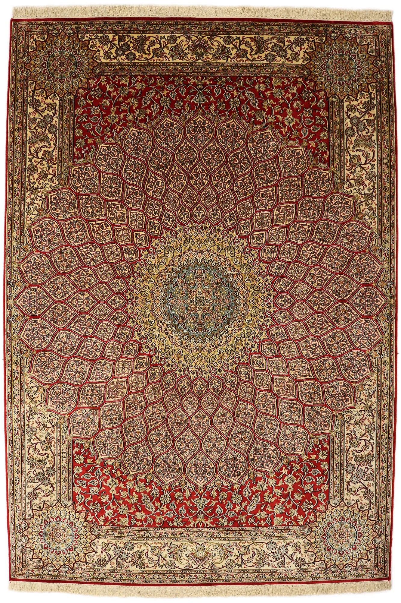 Kashmir silkki-matto 127 X 184 cm Aitomatto