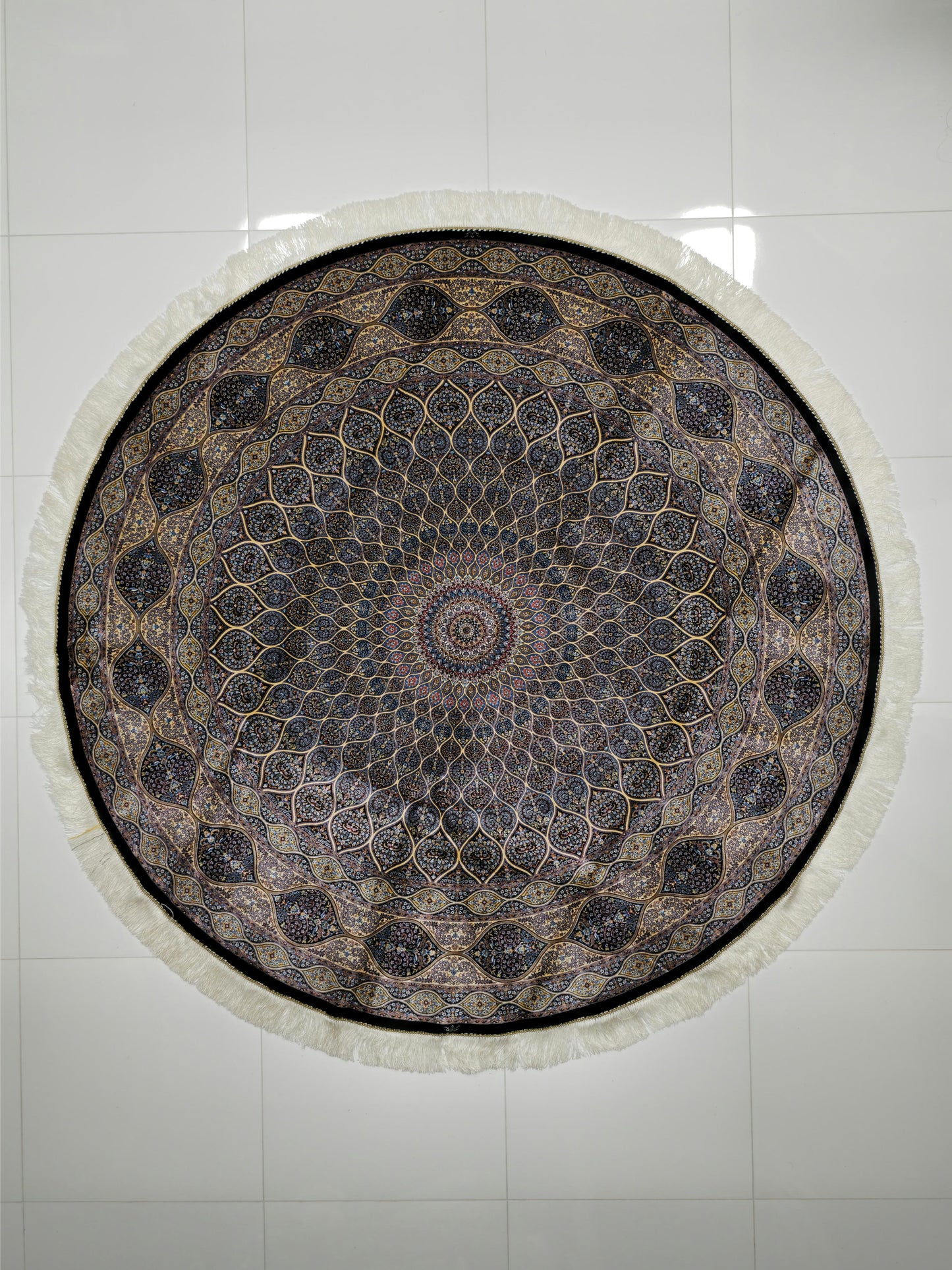 Qum silkki-matto 200 X 200 cm Aitomatto