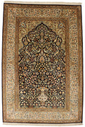 Kashmir silkki-matto 125 X 186 cm Aitomatto