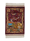 Elämänpuu-aiheinen silkki-matto 60 X 90 cm