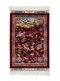 Metsästysaiheinen silkki-matto 60 X 90 cm