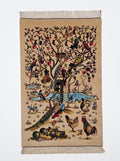 Elämänpuu-aiheinen silkki-matto 80 X 120 cm