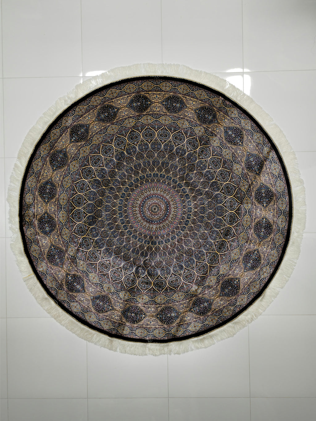 Qum silkki-matto 200 X 200 cm Aitomatto