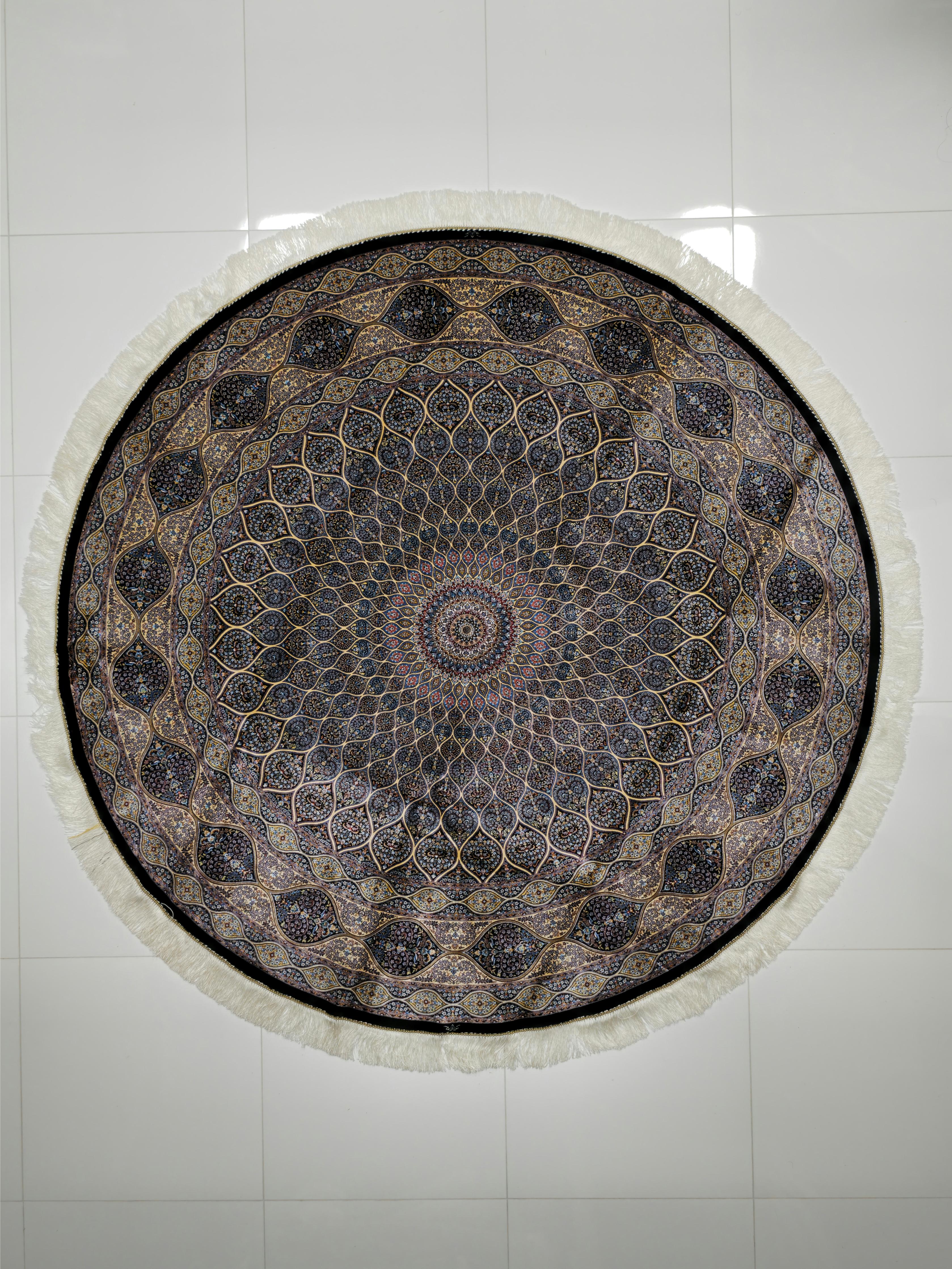 Qum silkki-matto 200 X 200 cm Aitomatto